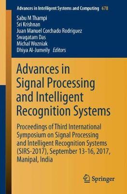 Libro Advances In Signal Processing And Intelligent Recog...