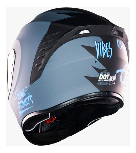 Casco Edicion Especial Xbull Vibes Azul Deportivo Certificad