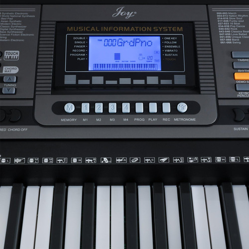 Joy 61 Teclas Iluminadas Teclado Con Toque Sensible (kl-92ut