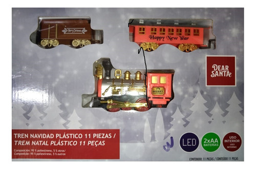 Tren Navidad Plástico 11 Piezas (2 Unidades)