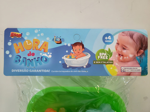 Kit C 6 Bichinhos Para Banho +bandeja Apito Apertar Esguicha