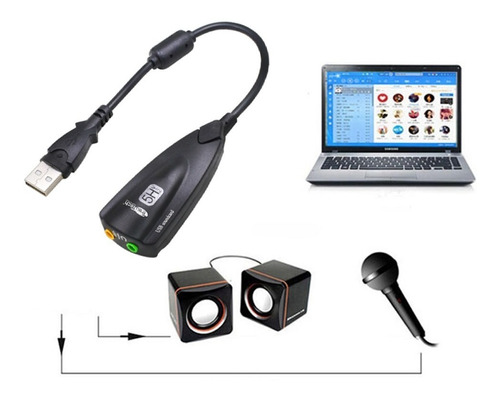 Tarjeta De Sonido Externa Usb 7.1 Usb A Audio Y Microfono Tr