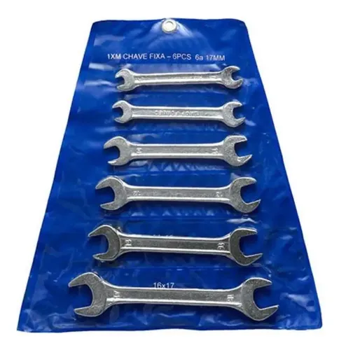 Jogo de Chave Combinada Eda 6 a 17mm 6 Peças Aço Modelo 1X