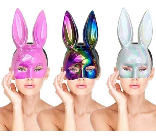 Orejas Coneja Playboy Disfraz Máscara Sexy Antifaz Fiesta En