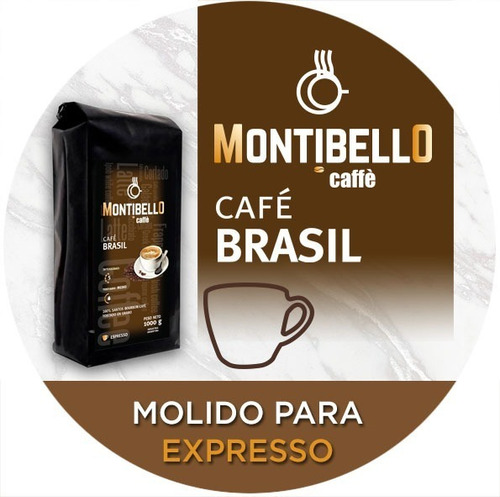 Café En Grano Tostado Montibello Brasil X 1kg Espresso