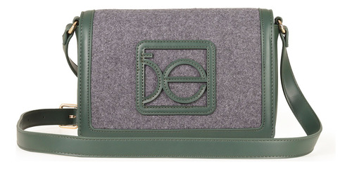 Bolsa Briefcase Cloe Clásica Parche De Monograma Color Verde