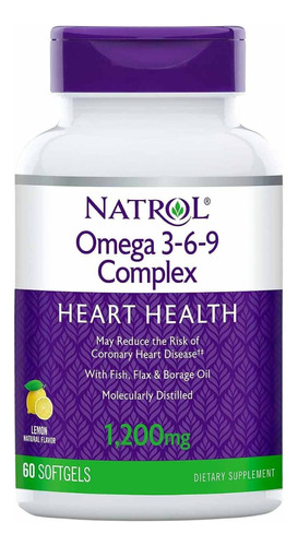 Omega 3-6-9 60capsulas Natrol - Unidad a $2398