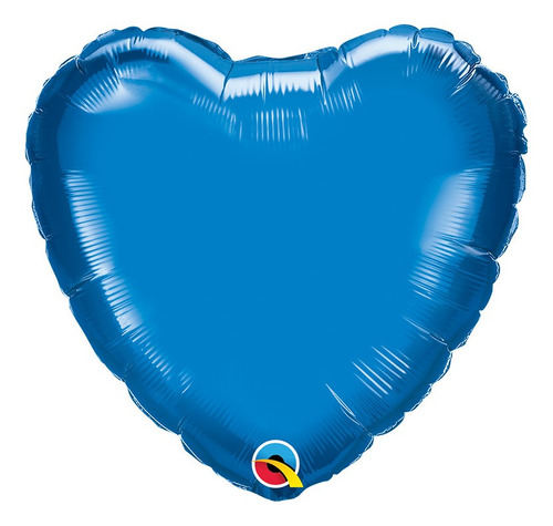 Balão De Festa Microfoil Coração 45cm - Azul Safira -1 Und