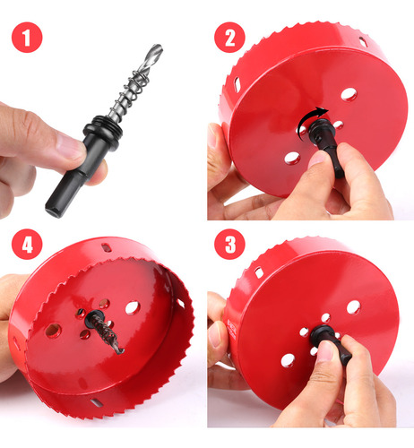 Abridor De Orificios Bimetálico M42 De 22 Mm, Kit De Sierra