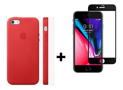 Silicone Case Para iPhone SE 2020 +vidrio Protector Cerámica