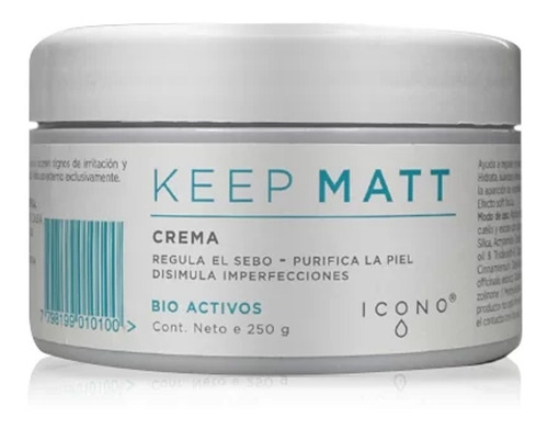 Keep Matt Crema Icono 250 Gr Pieles Oleosas Hidratante