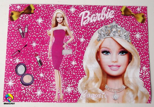 Imagem 4 de 4 de Convite Aniversario Barbie Life (10 Convites)
