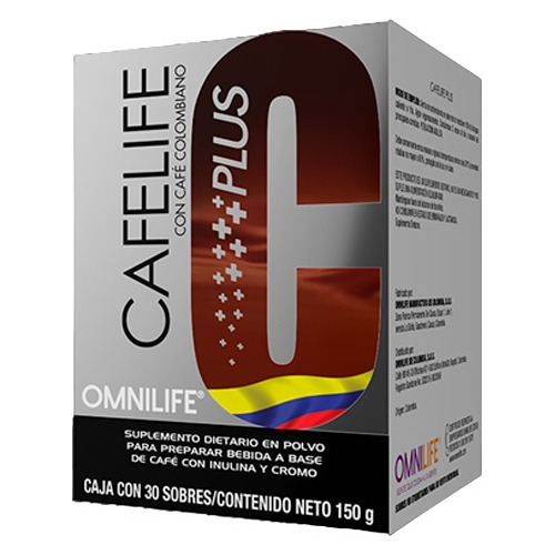 Cafelife Plus Omnilife Caja Con 30 Sobres