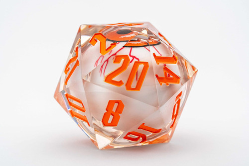 Fanrolly De Metallic Dice Games 55 Mm Mammoth Dice D20, Ojos