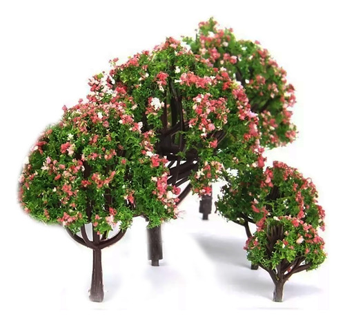Set 5 Arbol C Melocoton Maqueta Vegetacion Modelismo Escala