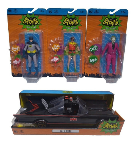 Figura Batman Joker Robin Batimovil Tv 66s Pack 4 Mcfarlane (Usado)