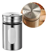 Comprar Porta Condimentos Aço Inox E Vidro Tampa Regulagem Tempero