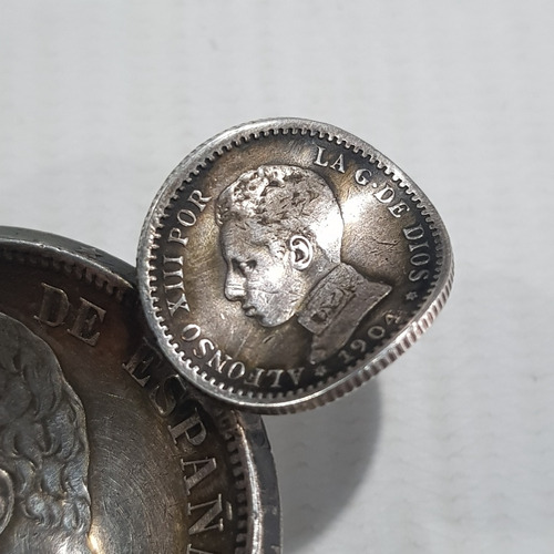 Imagen 2 de 6 de Antigua Moneda Plata Cenicero Arte Escondido 1871 Mag 59808