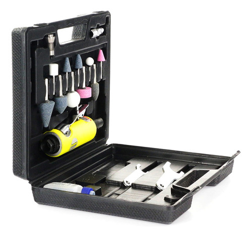 Amoladora Recta Neumatica 1/4 Kit Accesorios Maletín