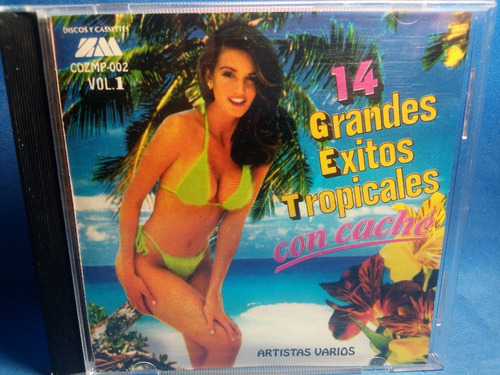 Cd 14 Grandes Exitos Tropicales Con Cache Varios