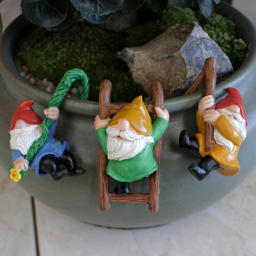 Gnomos De Jardín Estatua De Gnomos De Hadas Adornos Navideño