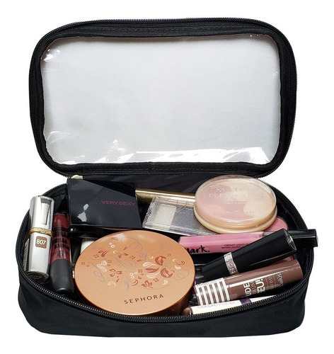 Makeup Bag Bolsa Necessaire Case Organiza Ck Presentes Cor Preto