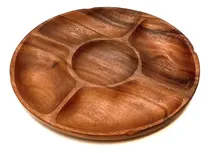 Comprar Copetinero Redondo 5 Divisiones Madera P\u002F Picada Ø25.4x2.5cm
