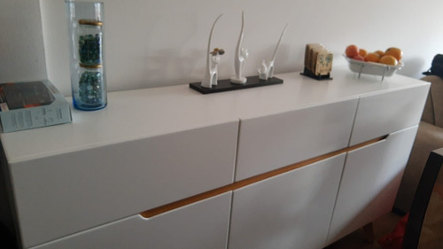 Imagen 9 de 9 de Mueble Aparador En Madera Lacada Blanco Y Robe Ref: Napoli2