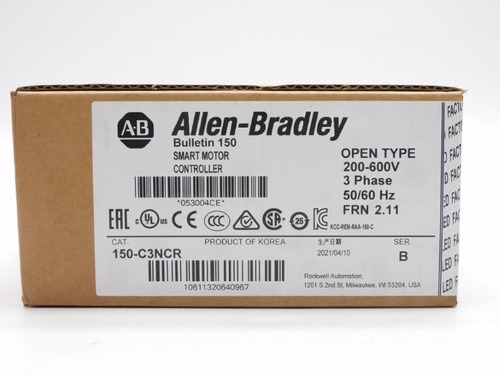 Allen Bradley 150-c3ncr Ser. B 200-600v F/w 2.11 Date: 2 Mgg
