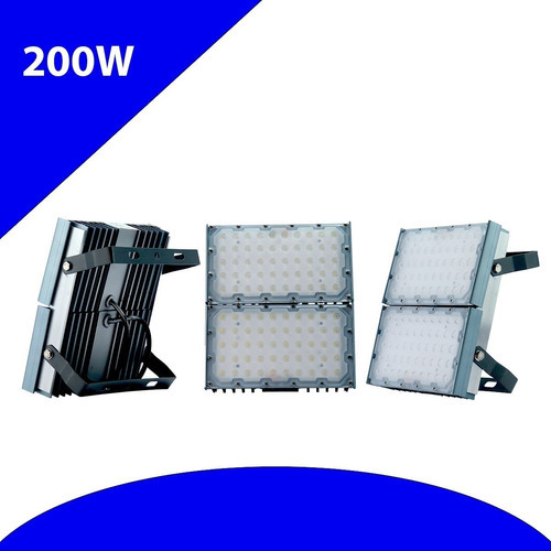 Refletor Led 200w Holofote Prova Dágua Branco Frio Ip68 N2 Cor da carcaça Cinza Cor da luz Branco-frio 110V/220V