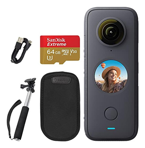 Insta360 One X2 Action Pocket Camera + Sandisk 64gb Extreme 