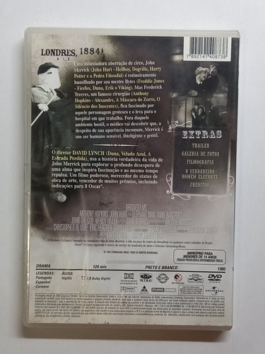 Dvd O Homem Elefante Historia Real Original Envio Rapido (Usado)