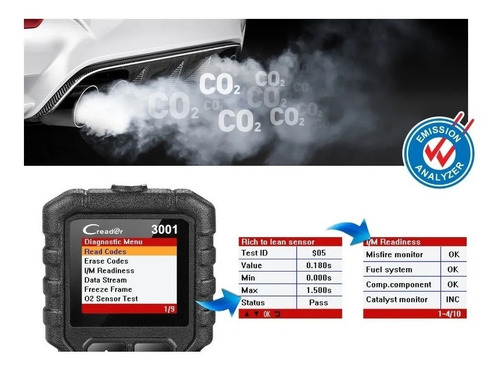 Imagem 2 de 6 de Scanner Automotivo Launch Cr3001 Obd2 Resolve Erro Injeção