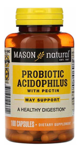 Probiótico Acidophilus con pectina 100 cápsulas Mason Imp E U A