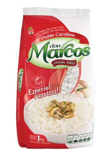 Arroz Don Marcos Doble Carolina De 1kg, Pack 10u