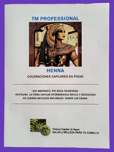 Henna + Color Tm Professional Tintura Capilar En Polvo X90gr Tono 5.5 Caoba Madera