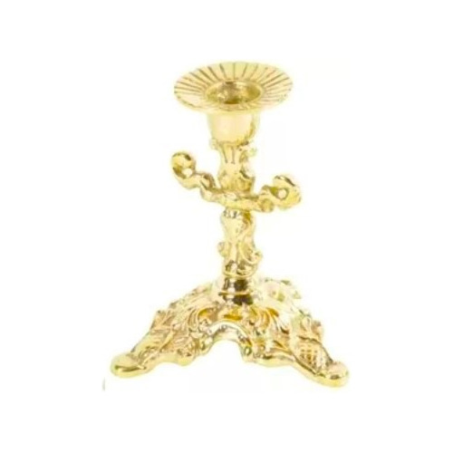 Candelabro De Bronce 11,5cm - Santería San Juan