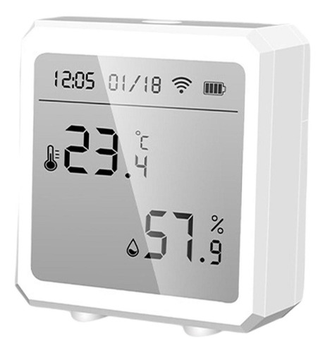 Termômetro Digital Higrômetro Monitor Wifi Alertas Branco