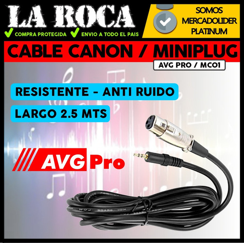 Imagen 3 de 10 de Cable Canon Xlr A Mini Plug 3.5mm 2.5 Metros