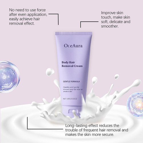 Creme De Depilação Facial Seguro Para Peles Sensíveis Com Pa