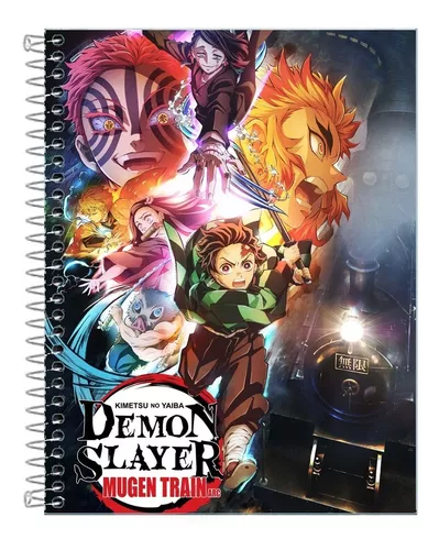 Caderno Desenho Personalizado Anime Demon Slayer - 80fls