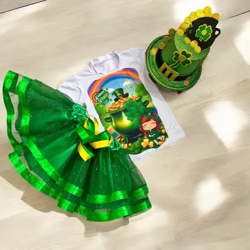 comprar Conjunto Tutu Con Cintas Niña San Patricio San Patricks Day