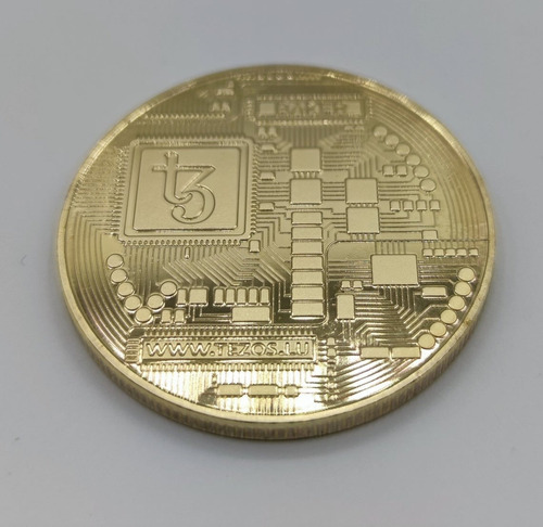 Imagen 3 de 10 de Souvenir Tezos Moneda Coleccionable Física Con Cápsula