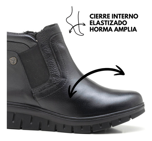 Bota Keady Cuero Genuino Horma Amplia Confort Flexible Rissa