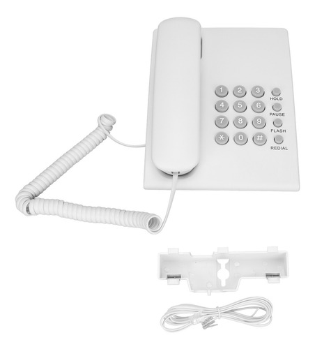 Teléfono De Escritorio De Hotel Montado En La Pared Con Mano