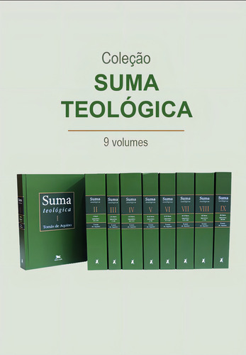 Suma Teológica Coleção 9 Volumes - Bilíngue - Capa Dura