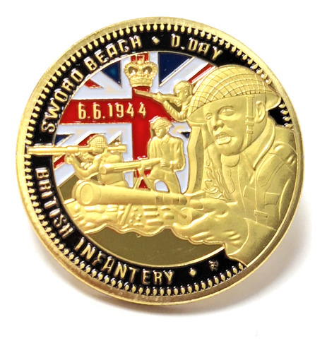 Moneda Militar, Día D, Playas Sword - Gold, Británicos 