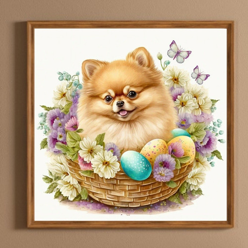 Dibujo De Diamante W3e, Diseño De Perro De Pascua, 5 Unidade