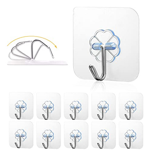 These Sticky Wall Hooks Are Transparent And Thick, Coul...