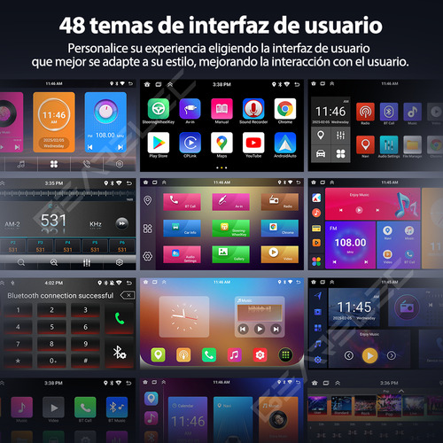 Gearelec Autoestéreo 1 Din 9 Pulgadas 4+32gb Estéreo Pantalla Carplay Android Auto Wifi Bluetooth Gps Fm Con Cámara Arnés Rca Usb Admite Subwoofer Y Amplificador